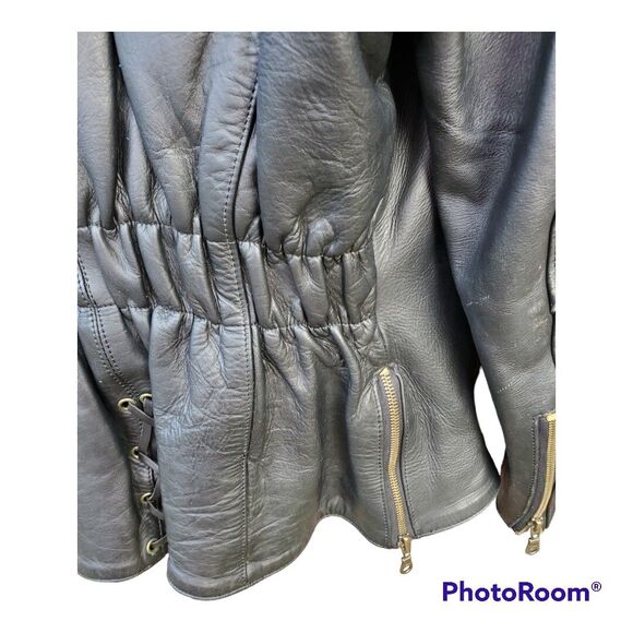 Mega Force Womens Leather Jacket Sz L - RH#51 - Picture 4 of 8